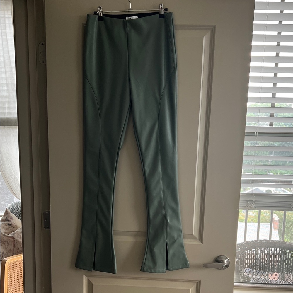 Topshop Green Flare Pants